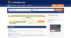 Desktop Screenshot of getestheticianjobs.com