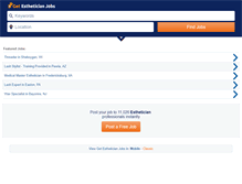 Tablet Screenshot of getestheticianjobs.com